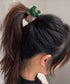 花モチーフ ヘアゴム レディース 秋冬 大人かわいい ニットフラワー付き ヘアアクセサリー おしゃれ まとめ髪 簡単 ヘアアレンジ 韓国風 髪飾り プチプラ女性 88CXH-105